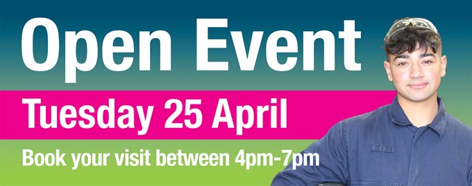 OPEN EVENT - Tuesday 25 April